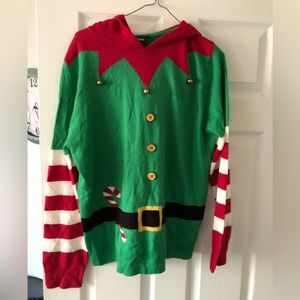 Christmas Cute Ugly Sweater! It’s an elf sweater, size M